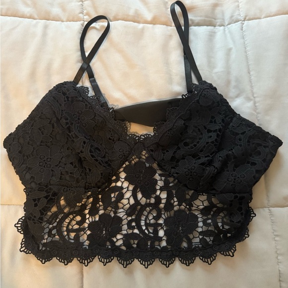 NWOT SHEIN Black Lace Tank Top Crop Top Size 2X - Picture 3 of 4